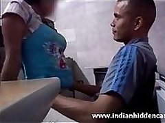 Indian men fucking his sexy hot desi amateur gf secretly in workplace