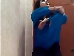 Indian Teen Beauty Fingering infront of Cam on Bathroom Floor